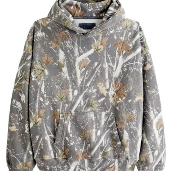 Abercrombie Cream And Green Camo Hoodie Free Shipping