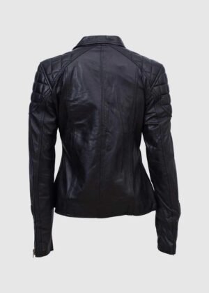 Black Quilted Leather Jacket