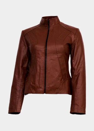 classic tan brown leather jacket