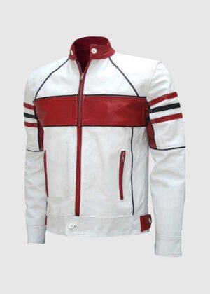 Leather Red and White Jacket