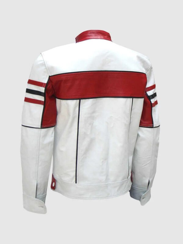 Leather Red and White Jacket