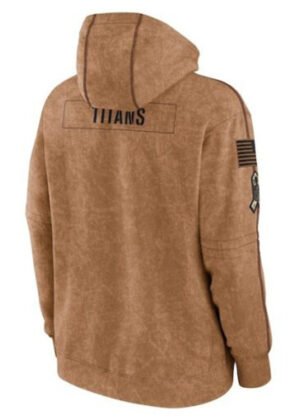 salute service tennessee titans brown hoodie