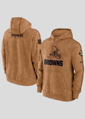 salute to service cleveland browns pullover brown hoodie