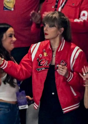 super bowl lviii taylor swift red chief bomber jacket