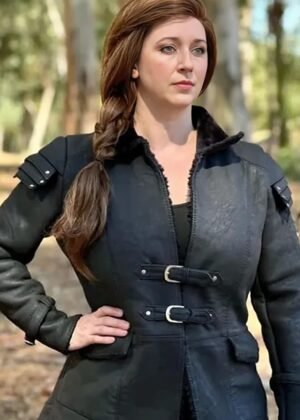 Gemma Arterton Hansel Gretel Witch Hunters TV Series Gretel Black Leather Jacket For Sale