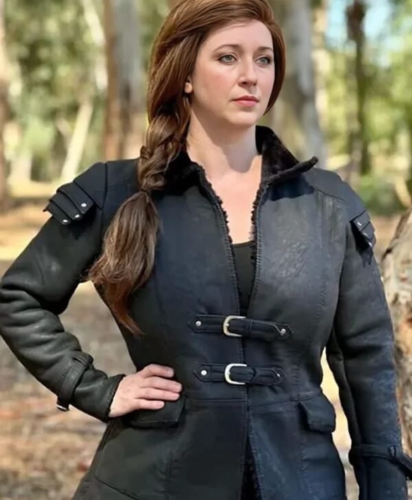 Gemma Arterton Hansel Gretel Witch Hunters TV Series Gretel Black Leather Jacket For Sale