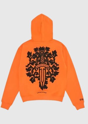 chrome hearts vine dagger orange hoodie