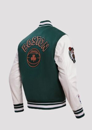 kelly green boston celtics varsity jacket mens