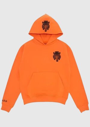 orange chrome hearts hoodie