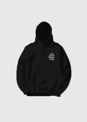 anti social social club kkoch pullover black hoodie