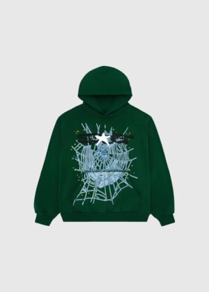 sp5der web pullover hunter green hoodie