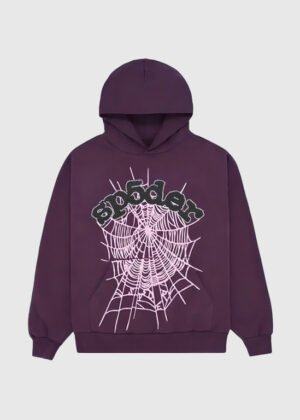 sp5der web pullover purple hoodie