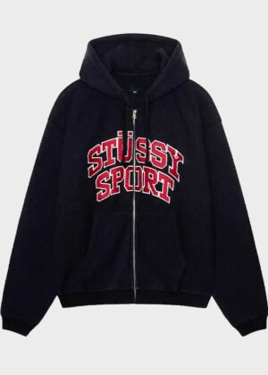 stussy sport zip up hoodie