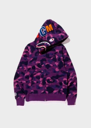 bape camo shark full zip hoodie