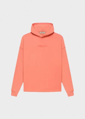 fear of god essentials relaxed coral hoodie