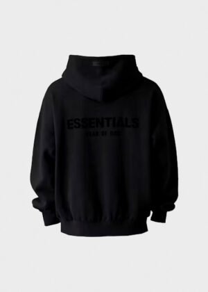 fear of god pullover essentials fw22 stretch chest logo hoodie